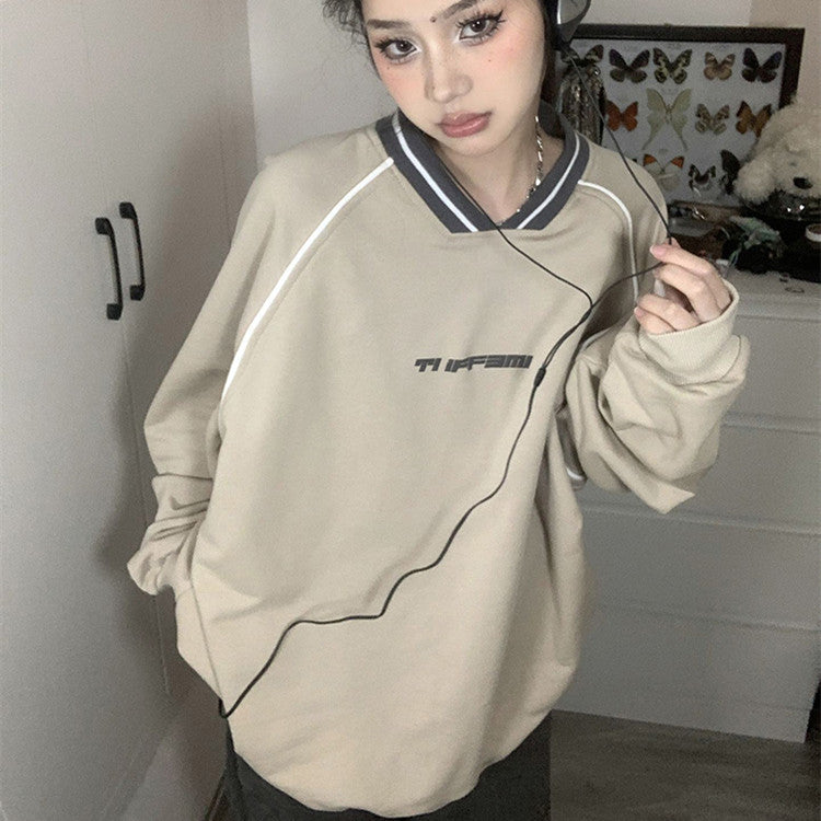 Women's Retro Cotton Knit Sweater for Autumn