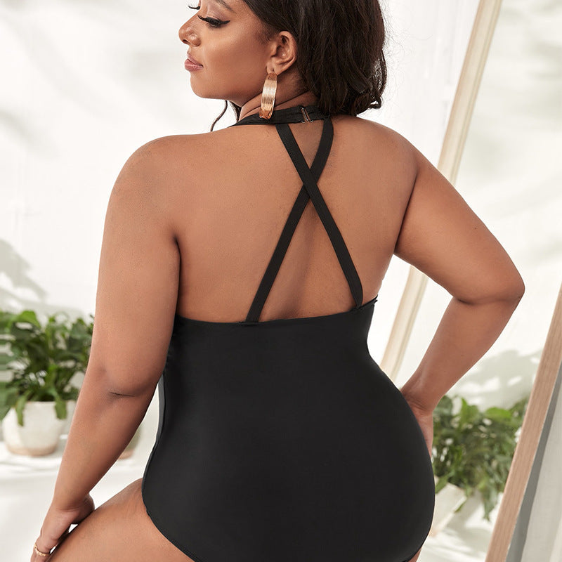 Plus Size Leopard Print Bikini Swimsuit
