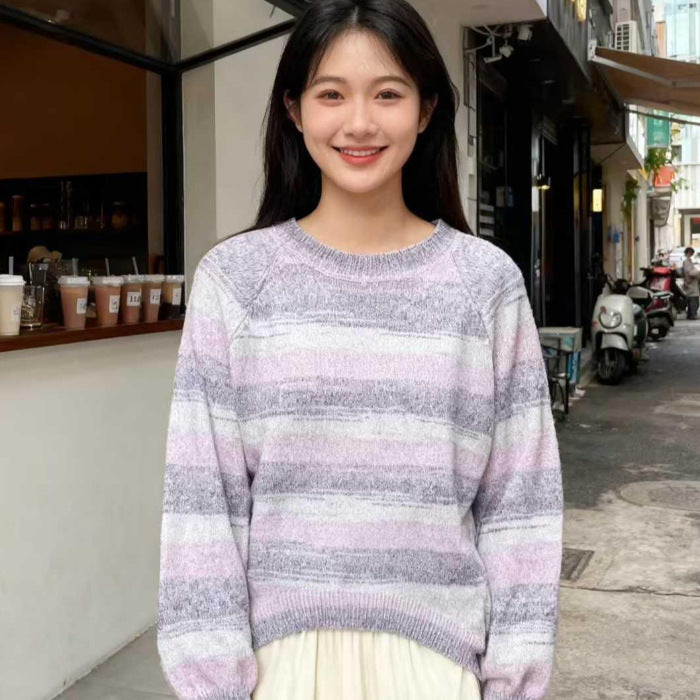Womens Letter-embroidered Long-sleeve Knitted Cardigan