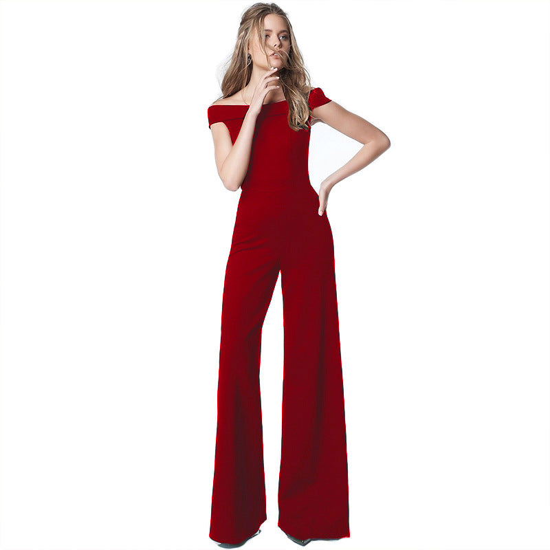 Off-Shoulder Chic Casual Jumpsuit
