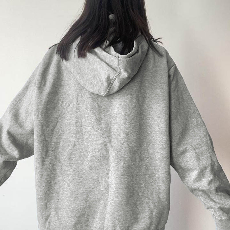 Chic Embroidered Digital Hoodie for Women