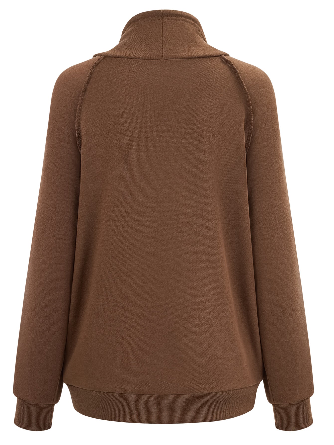 Cozy Solid Turtleneck Patchwork Loose Sweater