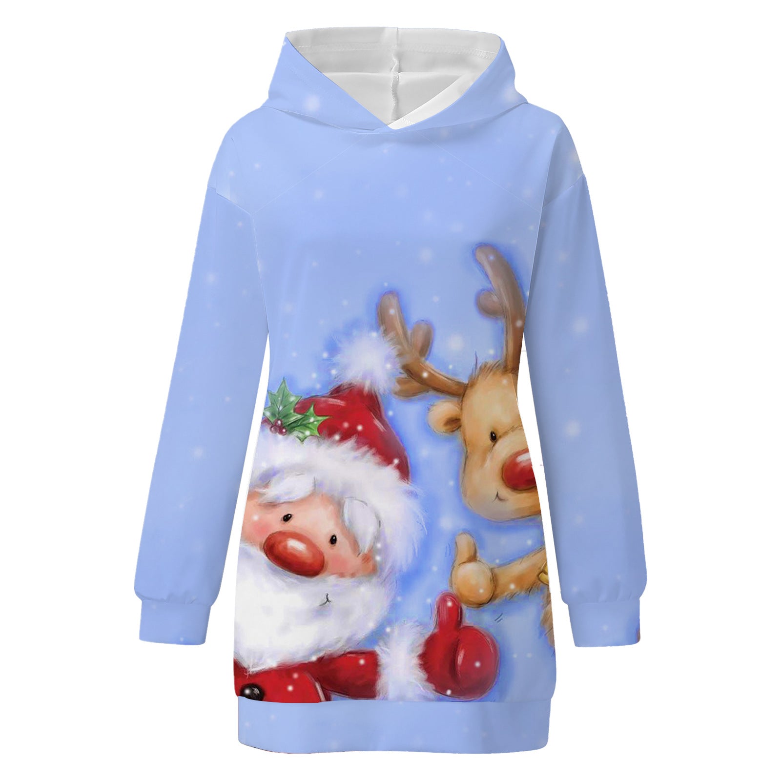 Festive Christmas Print Hoodie for Cozy Holiday Style