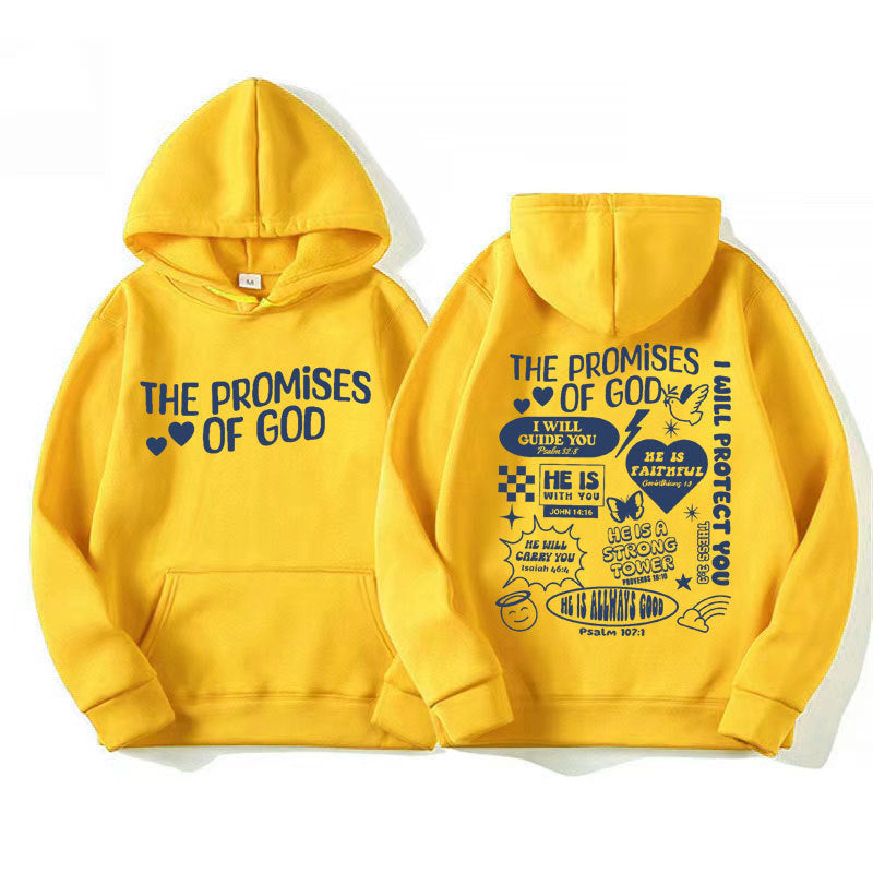 Unisex Solid Color Casual Loose Hooded Sweatshirt