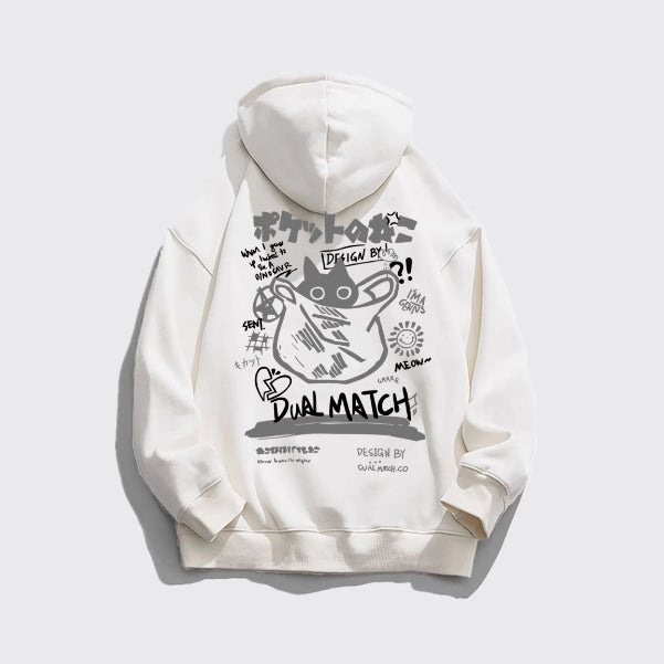 Korean Style Loose Cartoon Anime Hoodie for Women