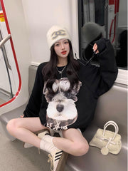 Women's Letter Print Crew Neck Oversized Pullover Sweatshirt