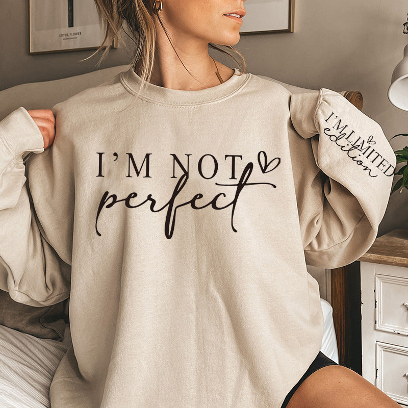 Chic Women's Letter Print Pullover Casual Sweatshirt