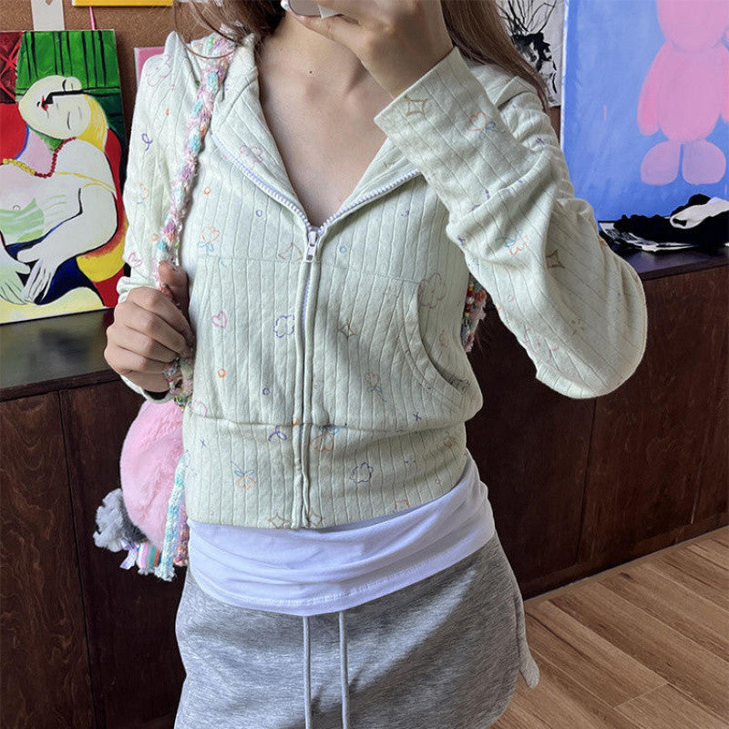 Cute Cardigan Hoodie Women's Slimming