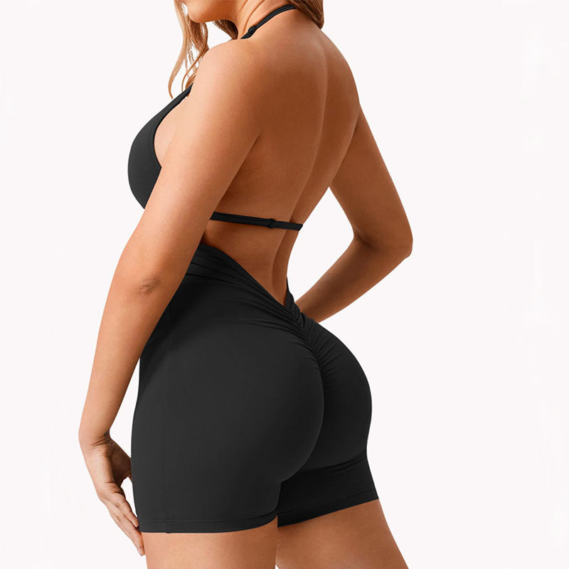 Backless Nude-Feel Long Sleeve Yoga Jumpsuit