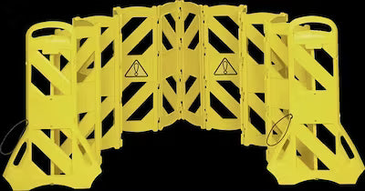 Expandable safety barrier with 16 movable elements and 4m length