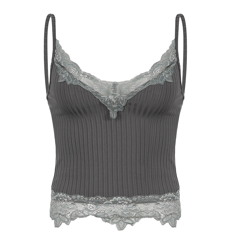 Sexy Lace V-Neck Irregular Sling Camisole