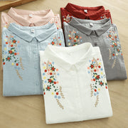 Women's Double-Layer Cotton Yarn Half-Sleeve Shirt