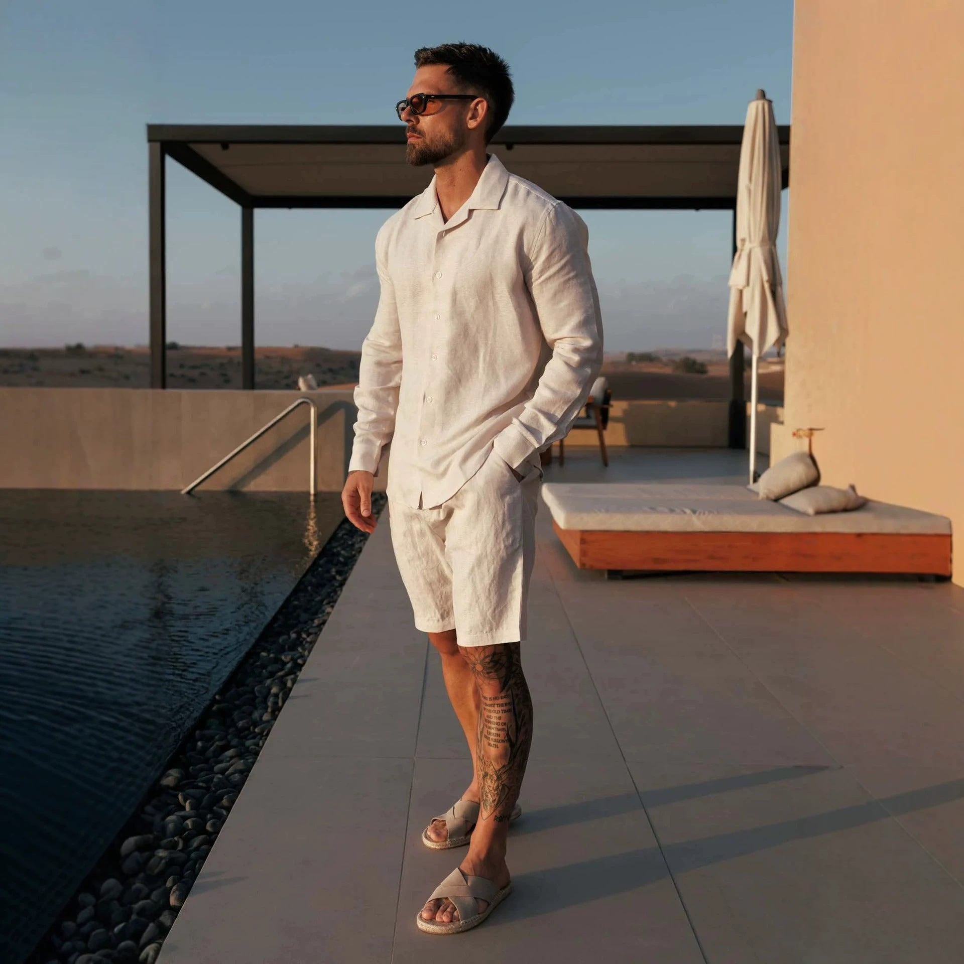 Classic Summer Shirt Pants Set for Men