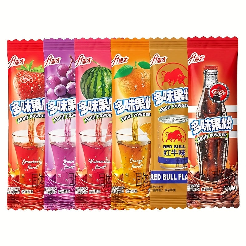 60 Single-Serve Instant Fruit Powder Drink Mix Pack, Assorted Flavors