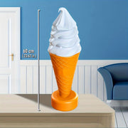 Large Outdoor Plastic Ice Cream Model – 23.6"/37.4"/47.2" (No Light) for Dessert Shop Advertising