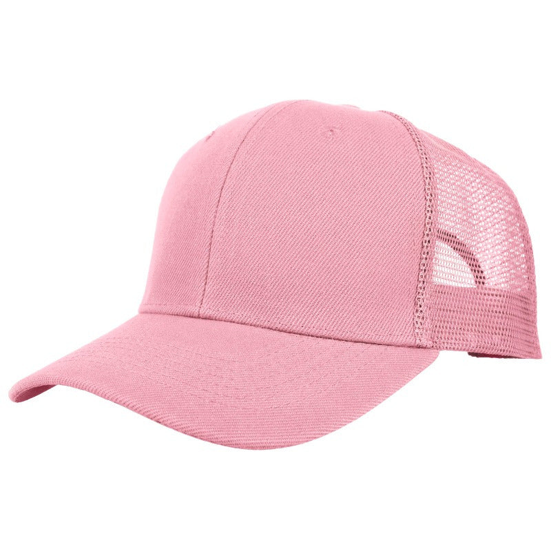 Black Mesh Trucker Snapback Hat with Structured Front