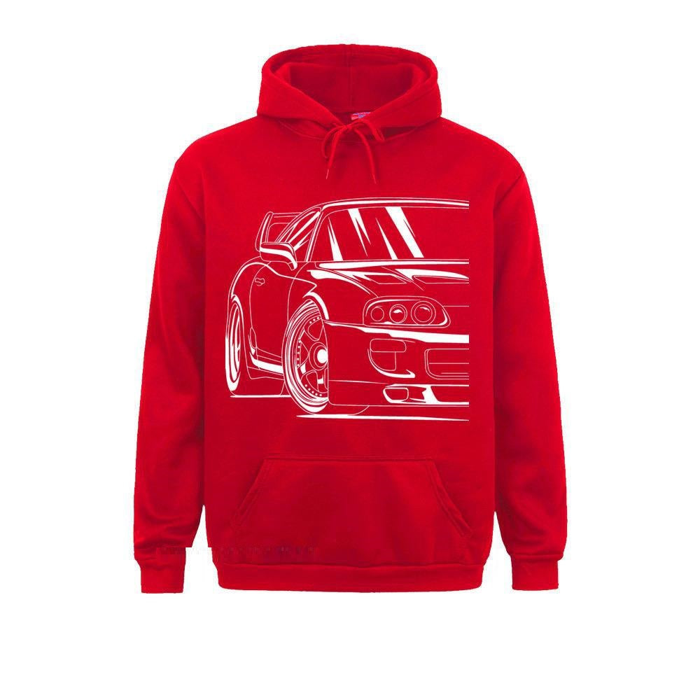 2JZ JDM Car Hoodie - Casual Automotive Pullover Sweatshirt