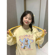 Vintage Retro Crew Neck Loose Cotton Sweater