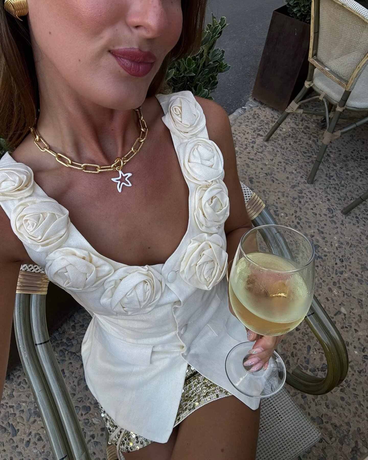 Female Fashion Single-breasted Three-dimensional Flower Vest Jacket