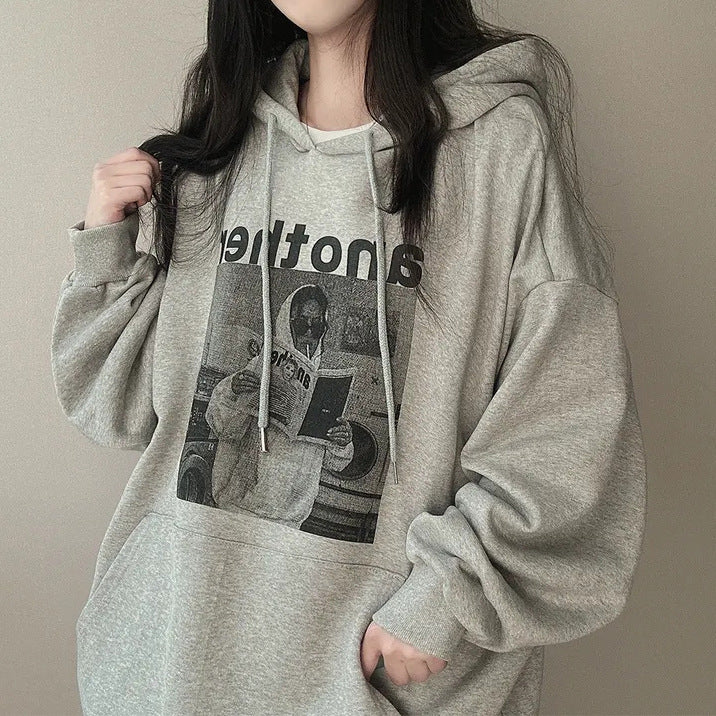 Korean 3D Fleece-Lined Hooded Sweater for Women