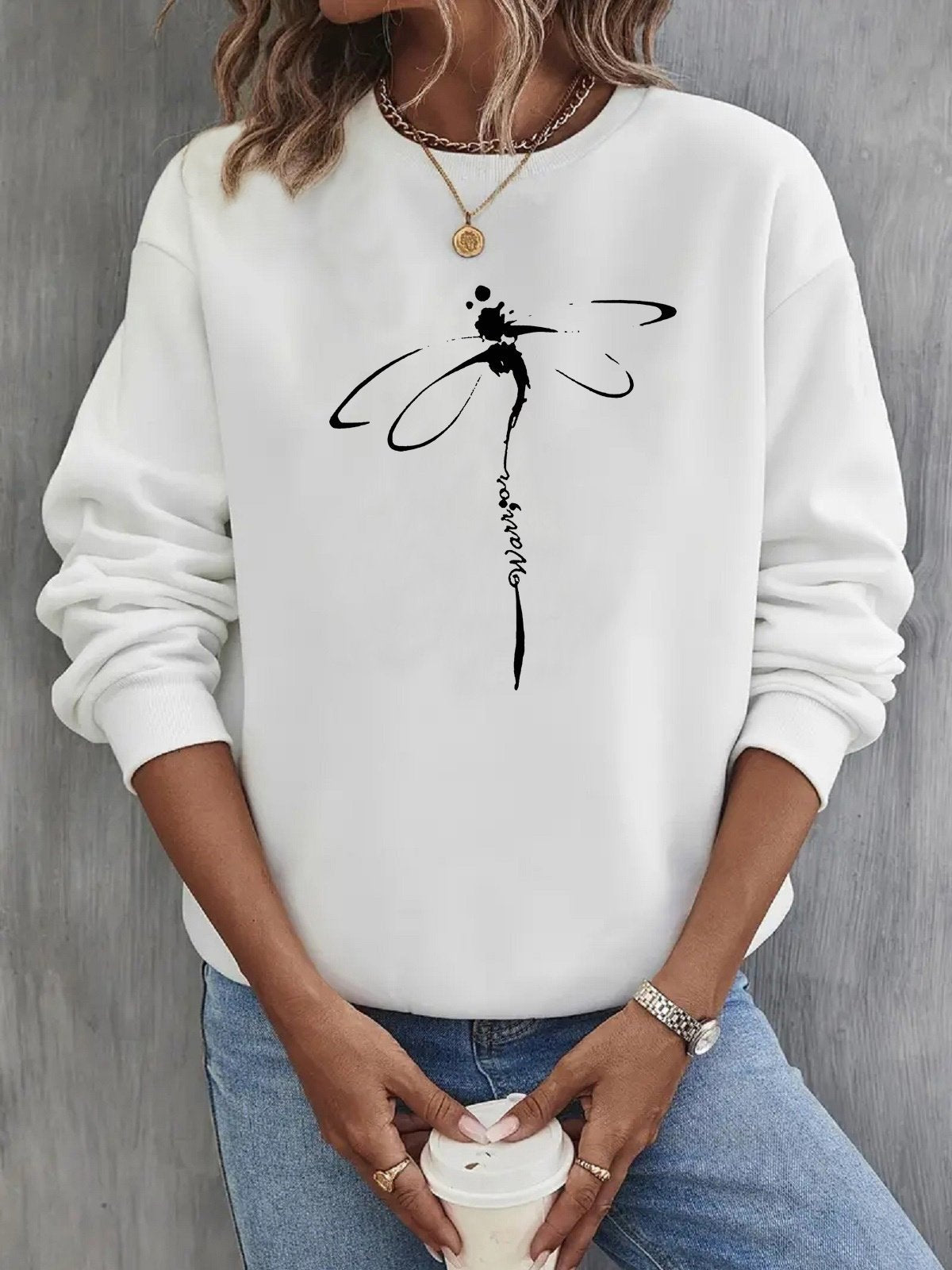 Women's 3D Printed Long Sleeve Casual Fashion Sweater