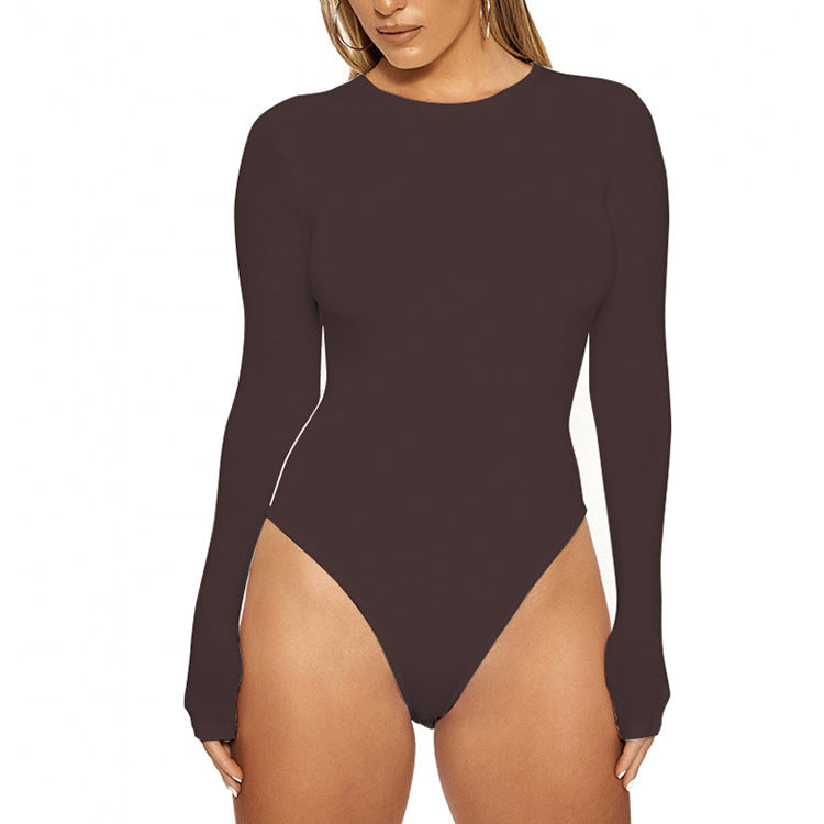 Seamless Stretch One-Piece Bodysuit for Yoga & Outerwear