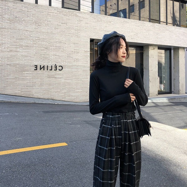 Korean Style Slim-Fit Women's Autumn Winter Bottoming Shirt