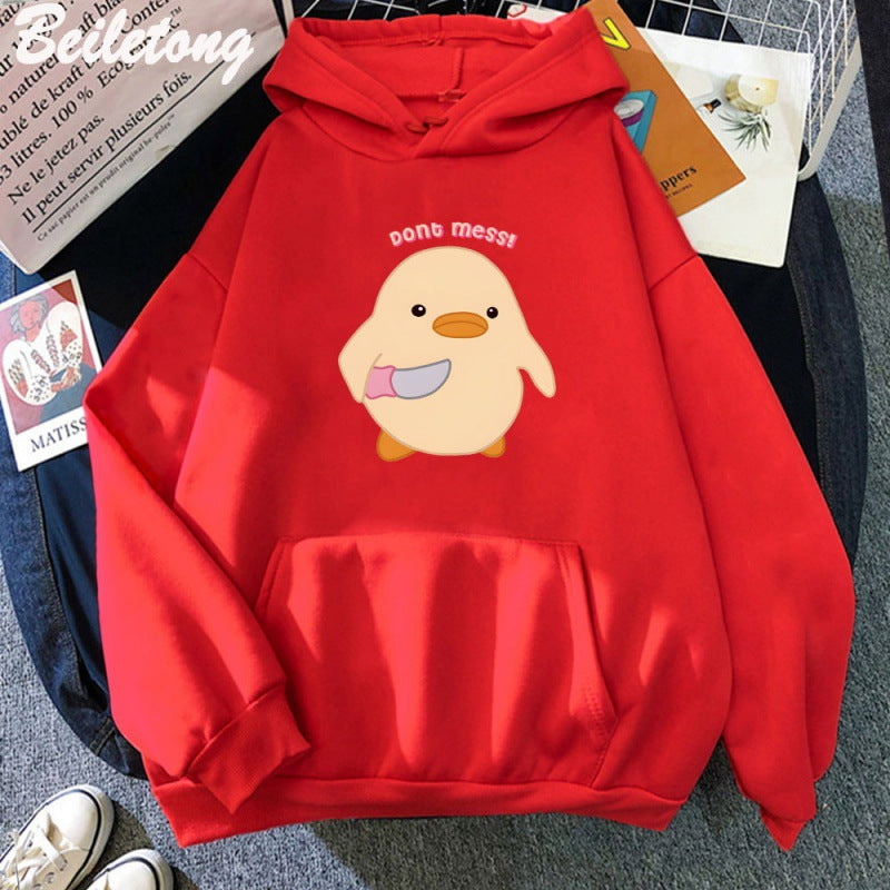 Women's Casual Cartoon Graphic Loose Hoodie