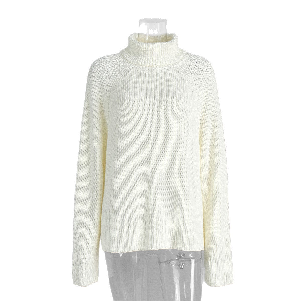 White Pullover Loose Sweater for Women