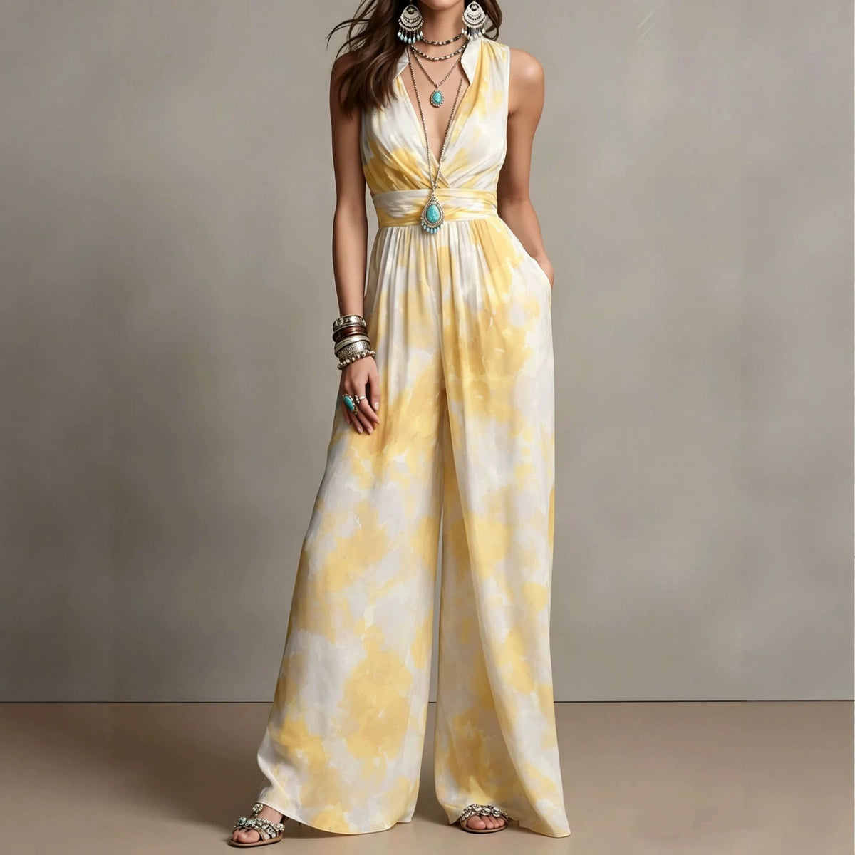 Womens New Fashion Waist-Cinching Jumpsuit