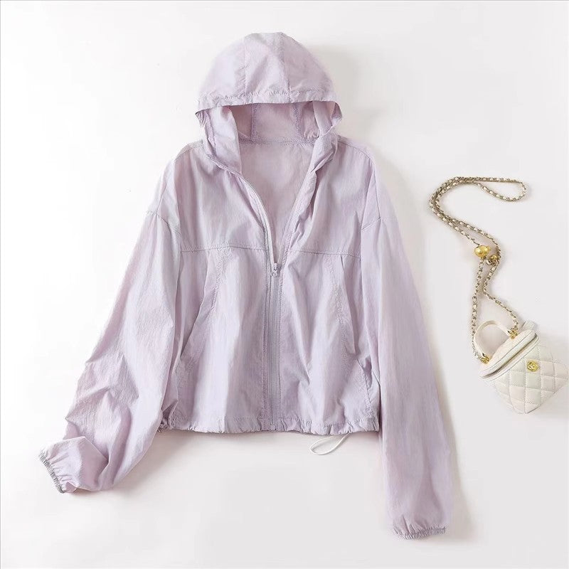 Quick-Dry Ice Silk Sun-Protective Long Sleeve Top for Petite Women