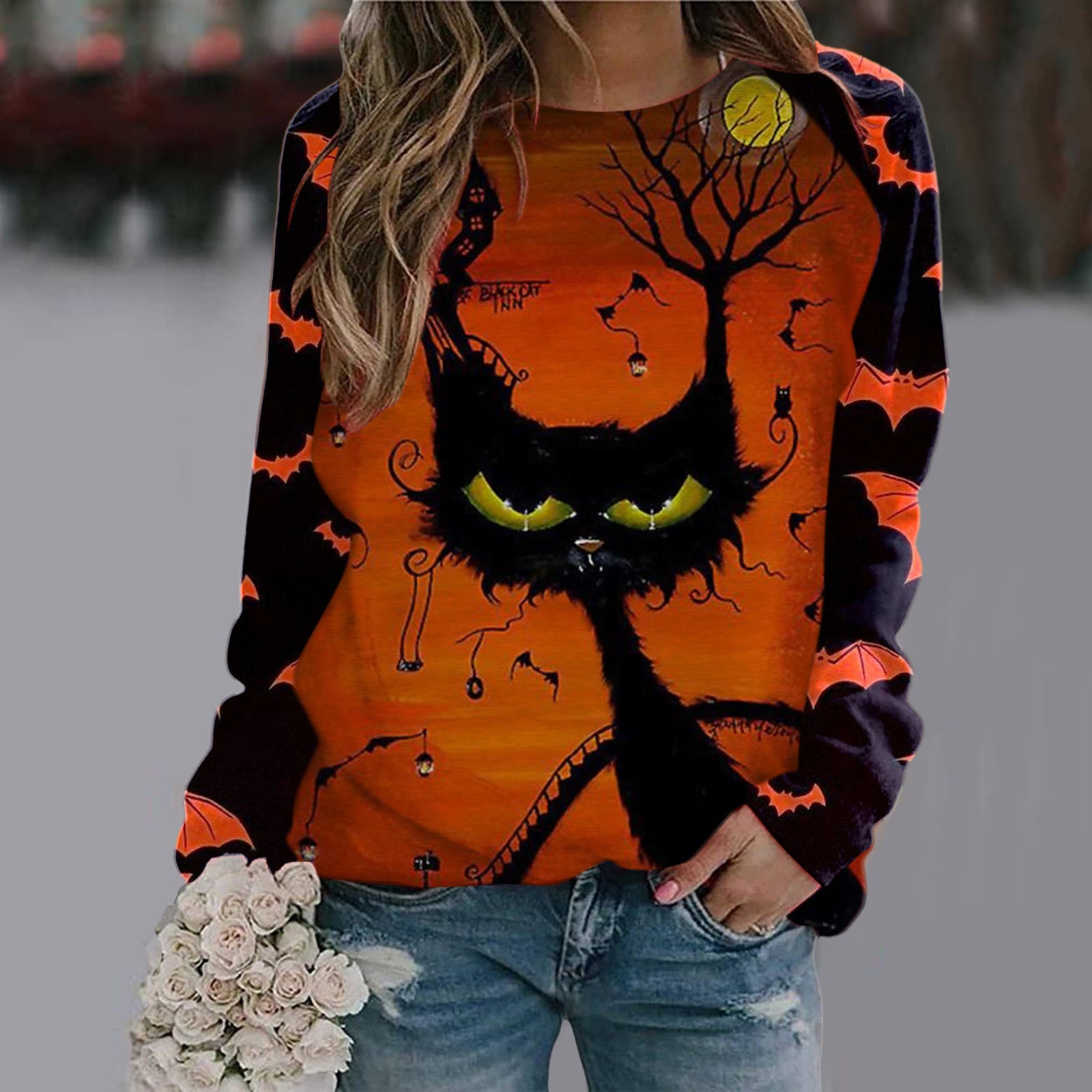 Women's Trendy Printed Long Sleeve T-Shirt