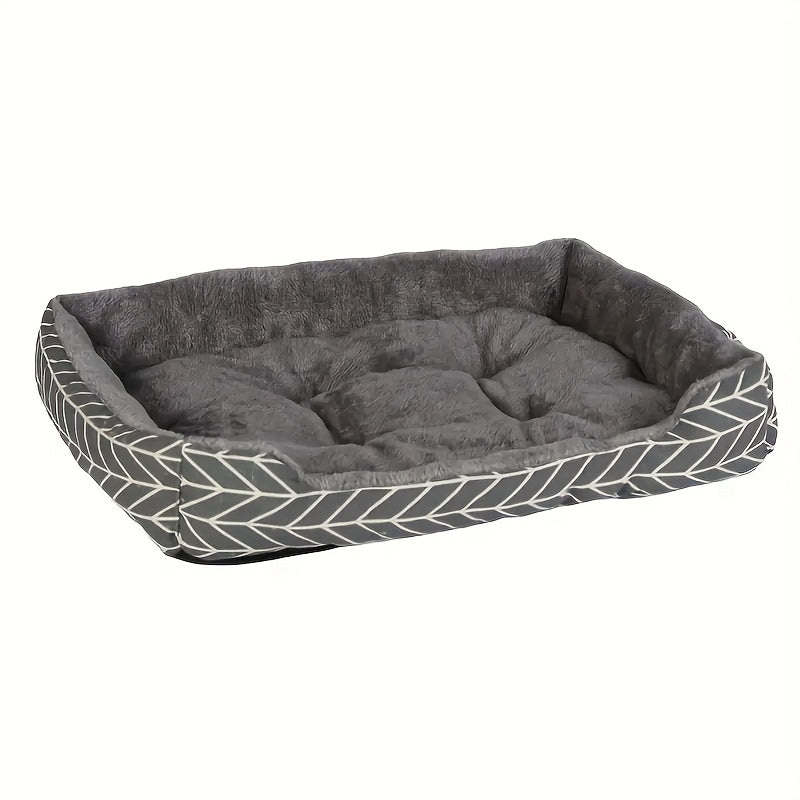 Soft Plush Comfort Pet Bed - Reversible Warm & Cool Sides, 4-Season All-Weather Pet Sofa With Plush Cushioning, Extra Small/Medium Dogs & Cats, Grey Polyester Bed With Polypropylene Fiber Filling,...