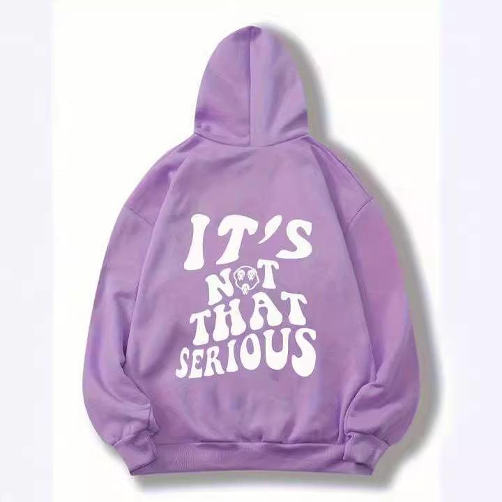 High Street Loose Cotton Sports Pullover Hoodie