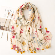 Retro Chic Scarf with Sequins for Women