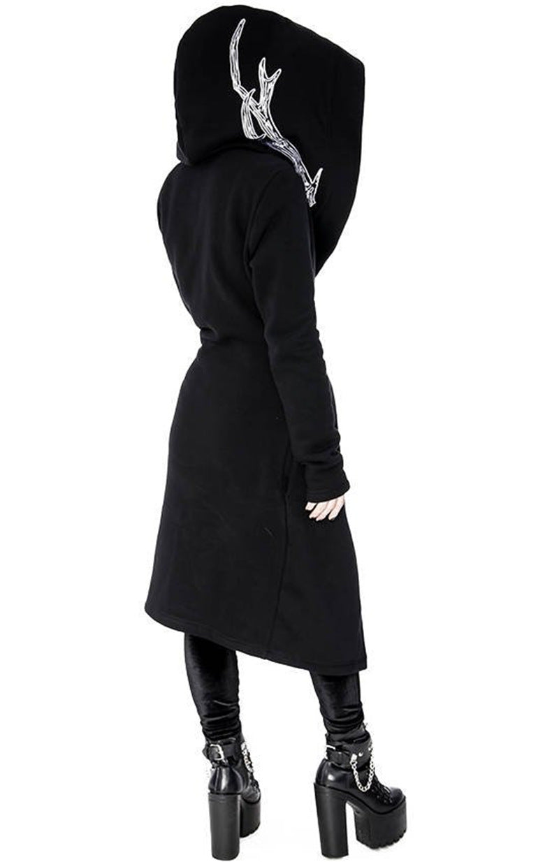 Chic Women's Long Animal Print Cardigan Sweater