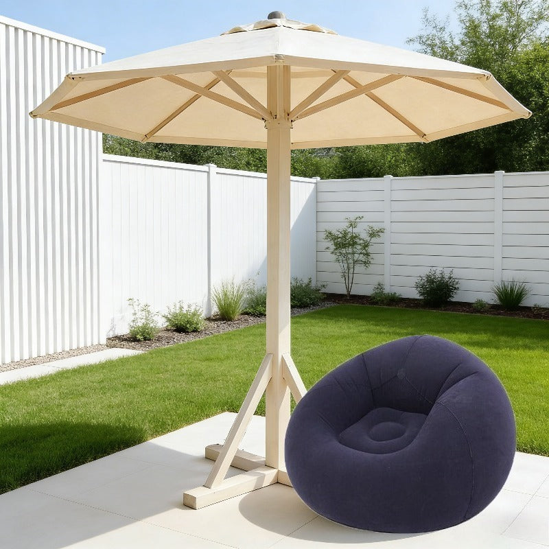 Adult Inflatable Bean Bag Chair - Soft and Portable Blow-up Chair, Perfect for Gardens, Beaches, Camping, or Reading in the Bedroom - Easy to Inflate