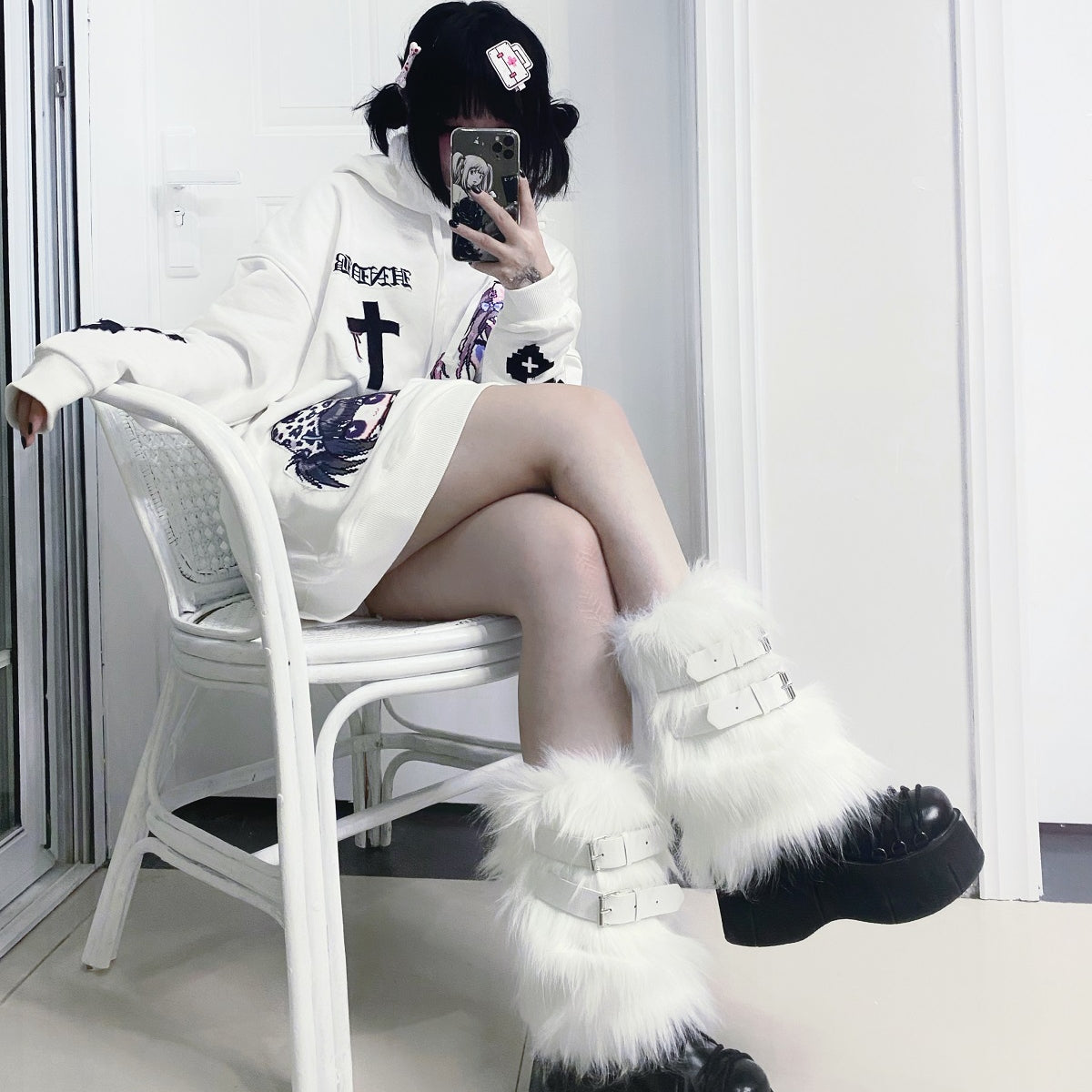 Loose Hooded Sweater Print Is Popular And Cute