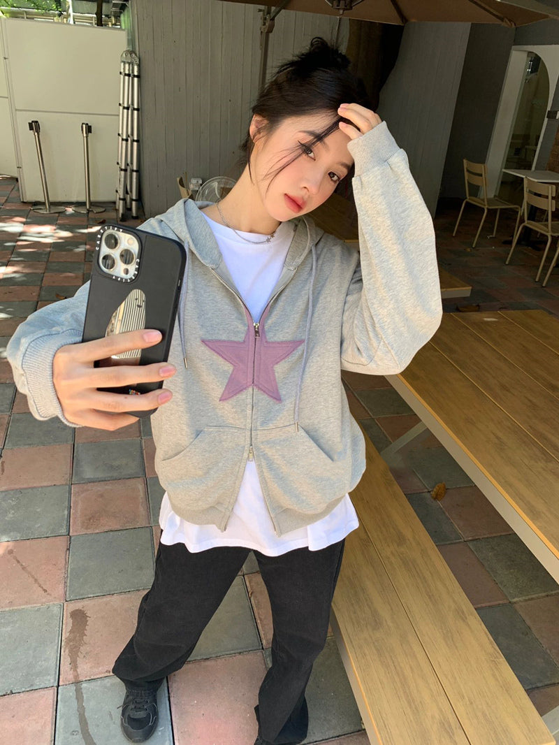 Oversized Hooded Cardigan Cozy Lazy Style Fall Coat
