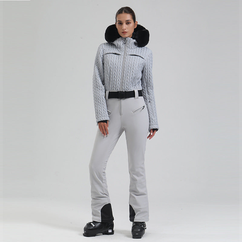 Women's Waterproof Windproof One-Piece Ski Suit