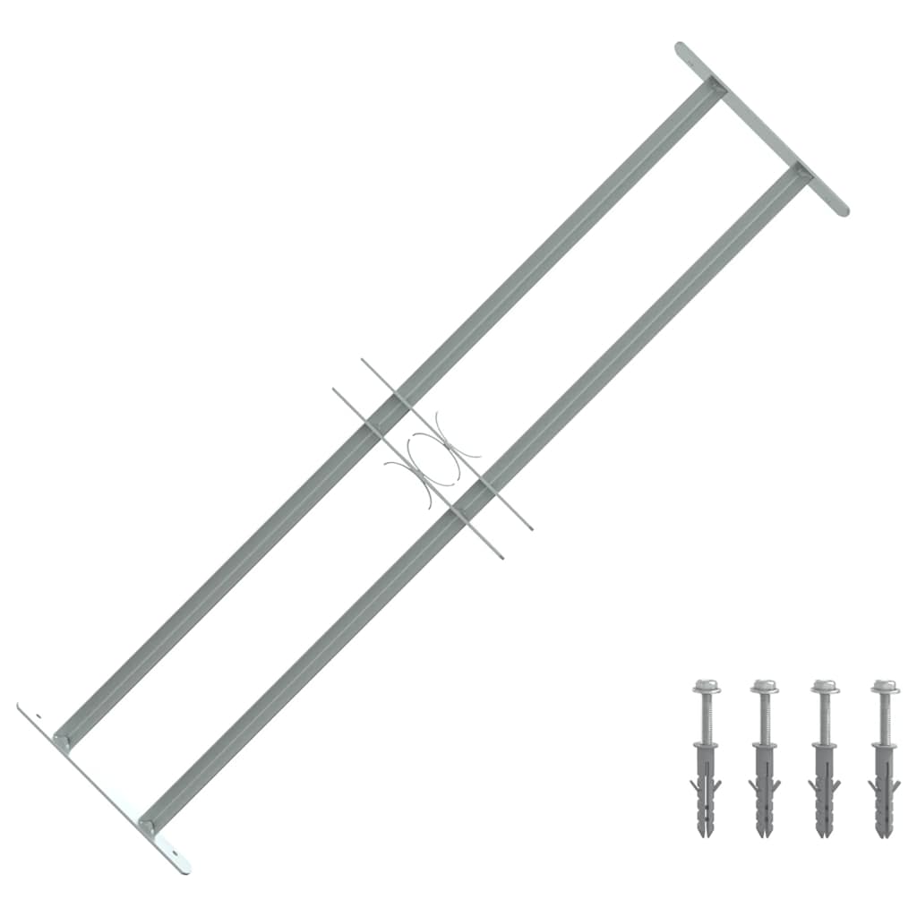 Adjustable Window Grille with 2 Crossbars 500-650 Mm