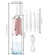 Electric Water Flosser with 360° Rotating Nozzle and Precise Pressure Control