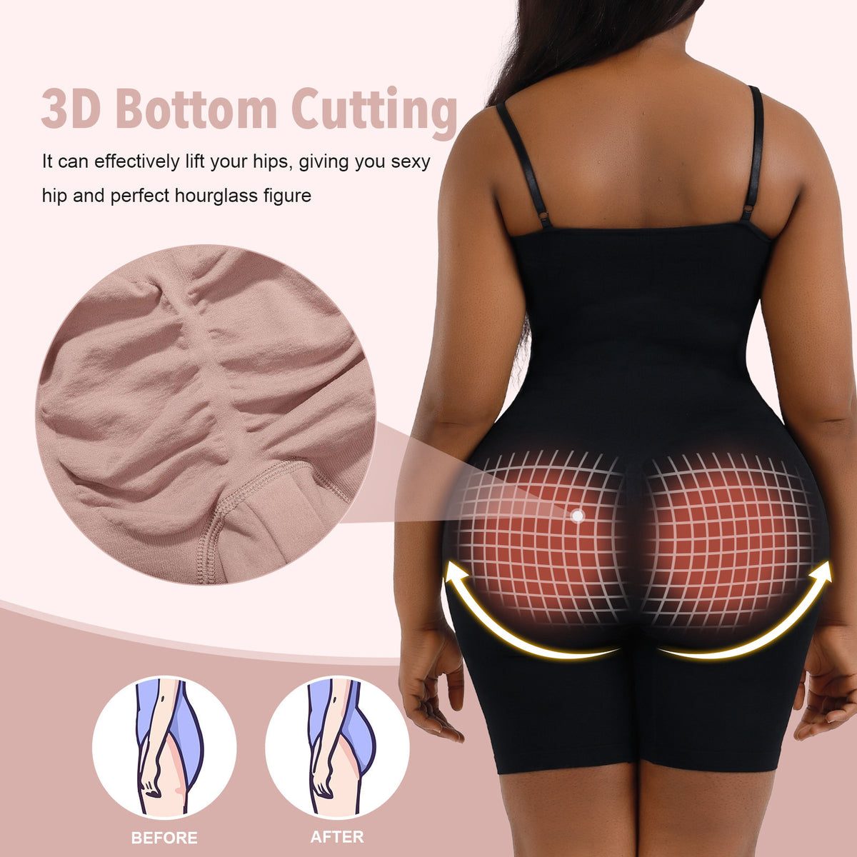 Seamless Plus-Size Postpartum Waist Trainer & Hip Lifter