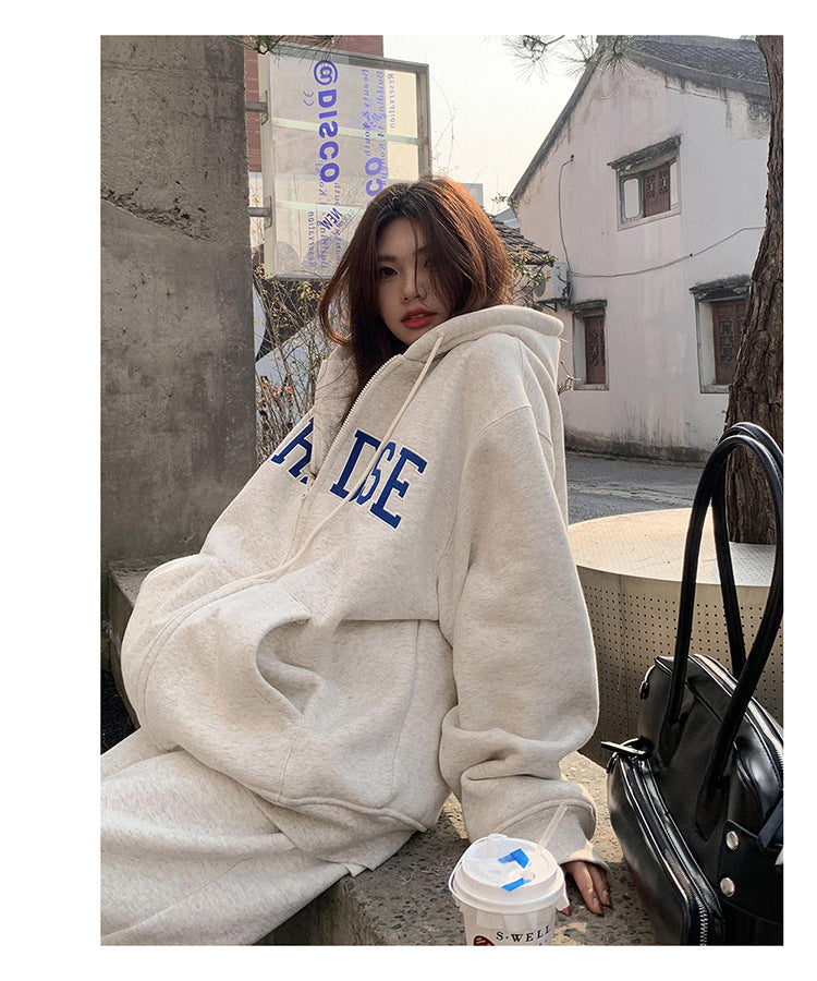 Plush Hooded Cardigan Sweater for Women