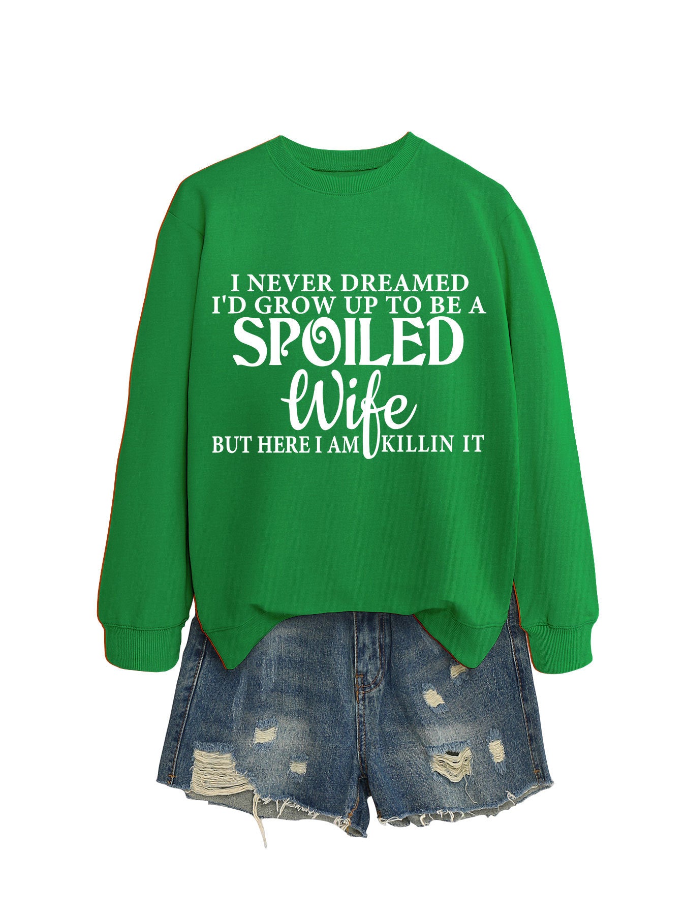 Women's Letter Print Crew Neck Casual Sweatshirt