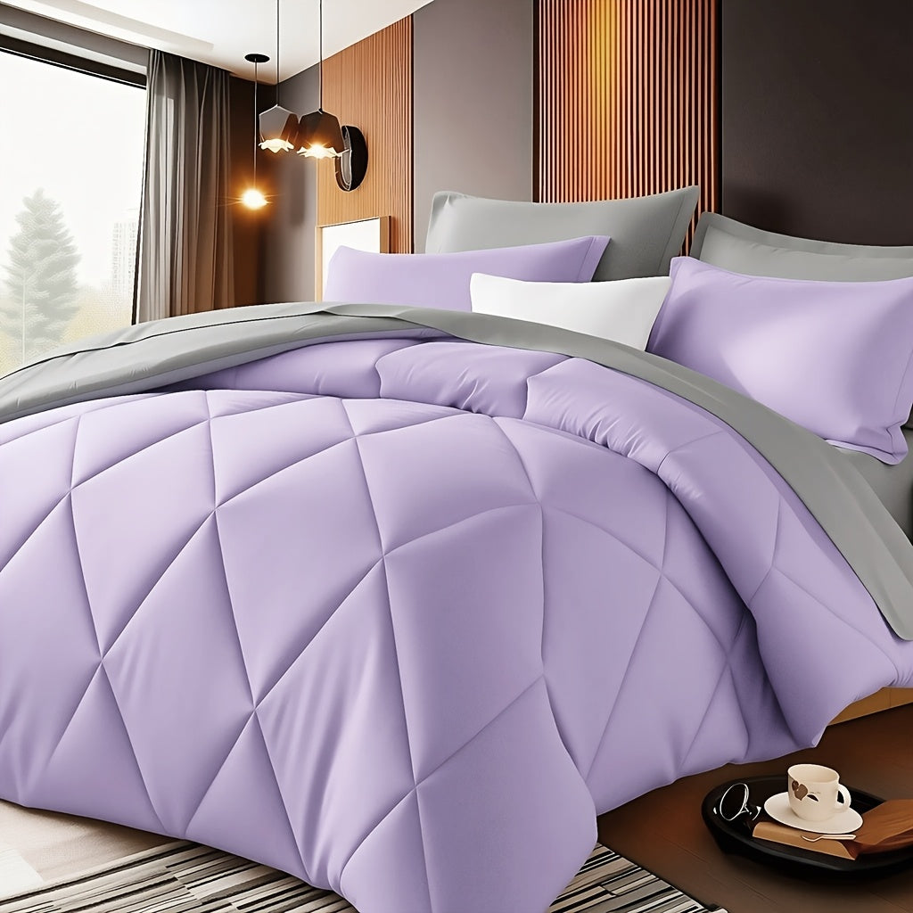 2‑Piece Solid Color Diamond‑Pattern Bed Sheet Set – Large & Extra‑Large, Ultra‑Fine Fiber Quilt with Pillowcase