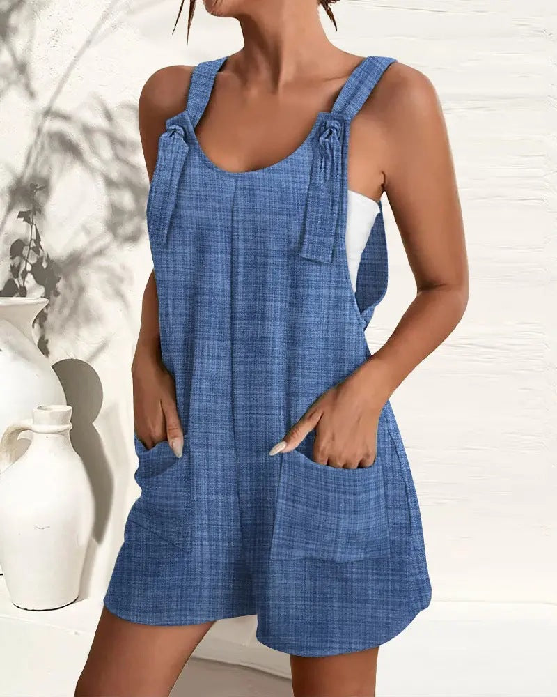 Casual Fashion Strap Shorts Jumpsuit For Women