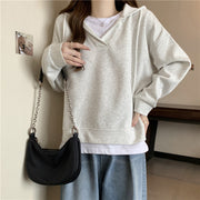 Chic Layered Fake Two-Piece Pullover Top