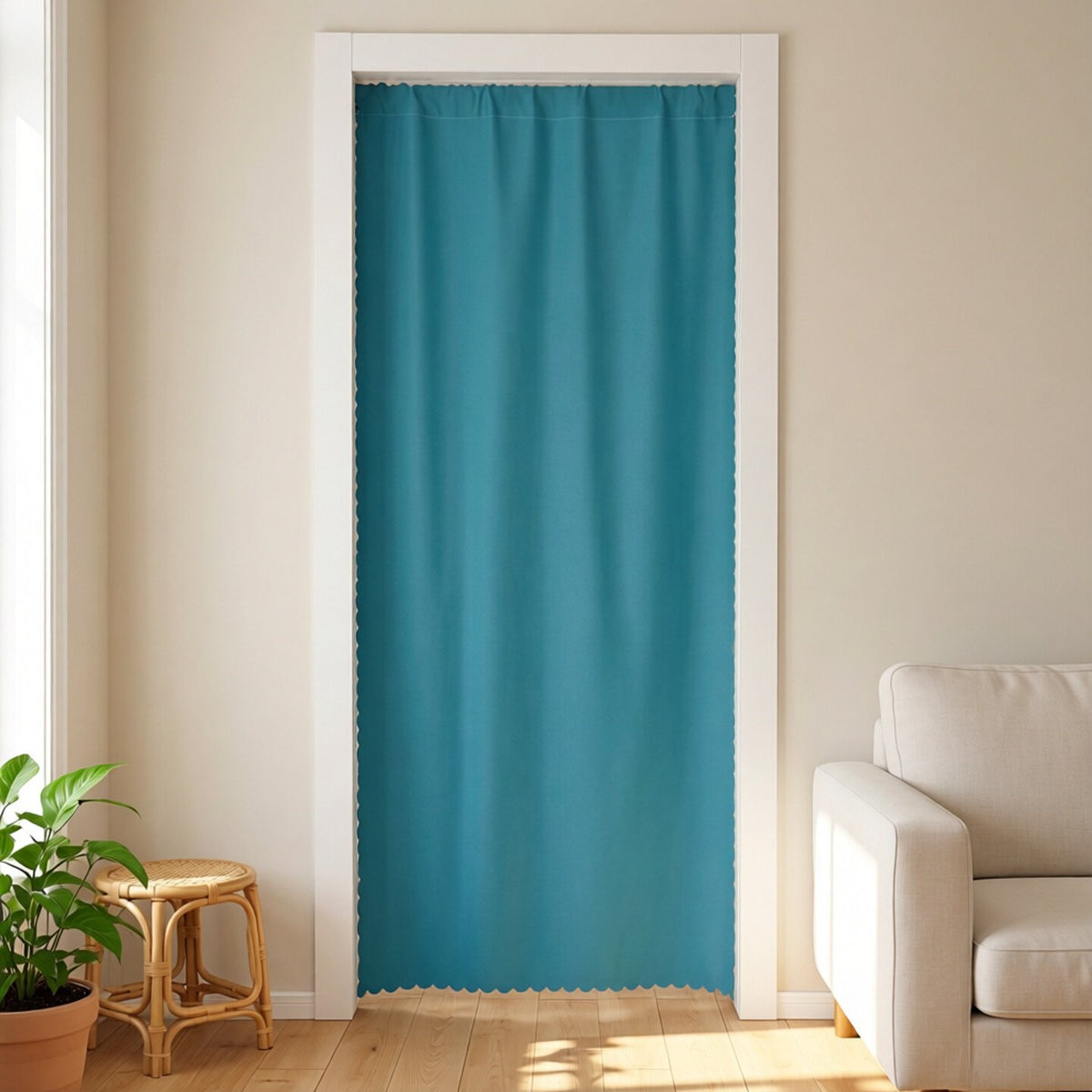 Bedroom Home Hanging Curtain Solid-color Fabric Curtain