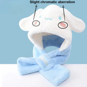 Plush Cartoon Ear Hat – Cinnamon Dog Design, Warm Winter and Autumn Wear